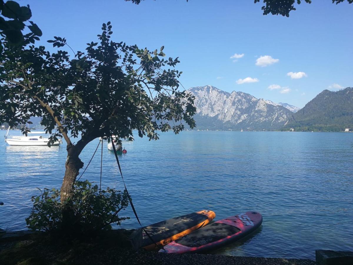 Ferienwohnung Mit Seeblick, Unterach Am Attersse Unterach am Attersee Exterior foto